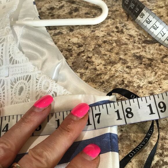 Vince Camuto Size 8 Blue and White Sleeveless Dress - Picture 6 of 9